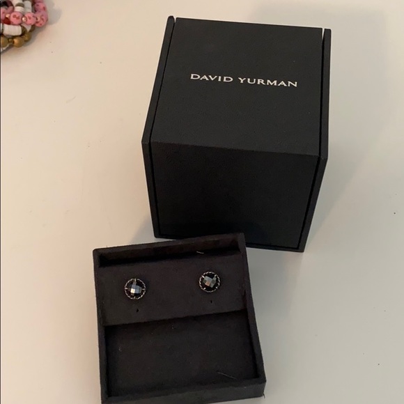 David Yurman Chantelaine earrings with black